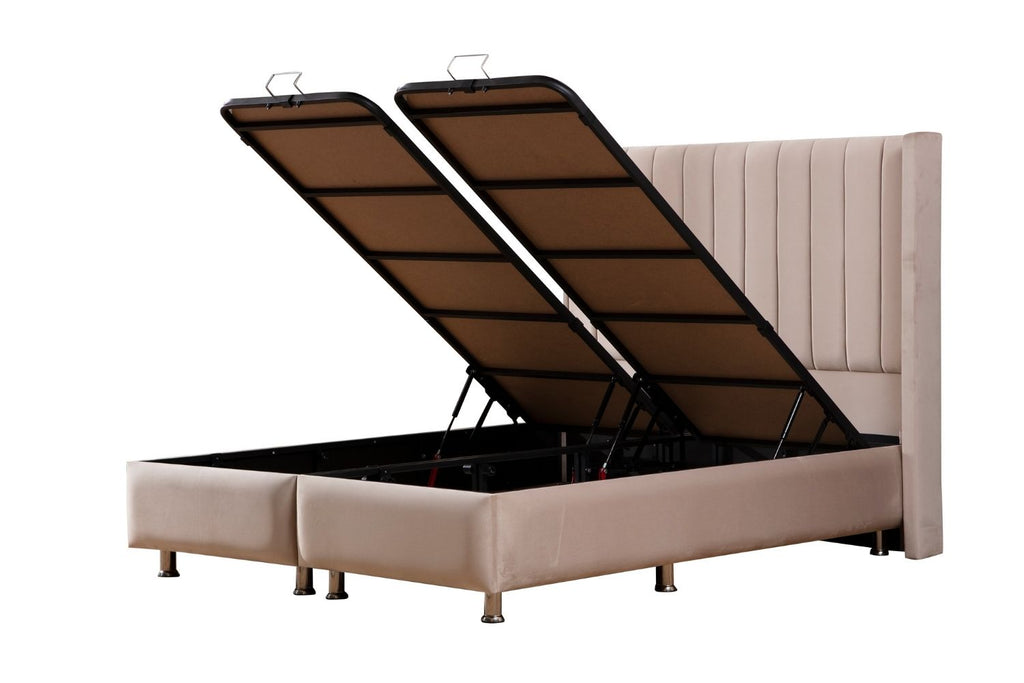 Lit coffre velours beige 132_6284322e-0b96-430a-9827-51fb7144af8a Oonamobilier