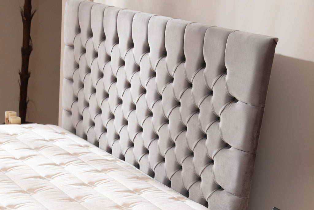 Lit coffre velours gris 161_582904d8-5c29-4c33-b422-977131101bc9 Oonamobilier