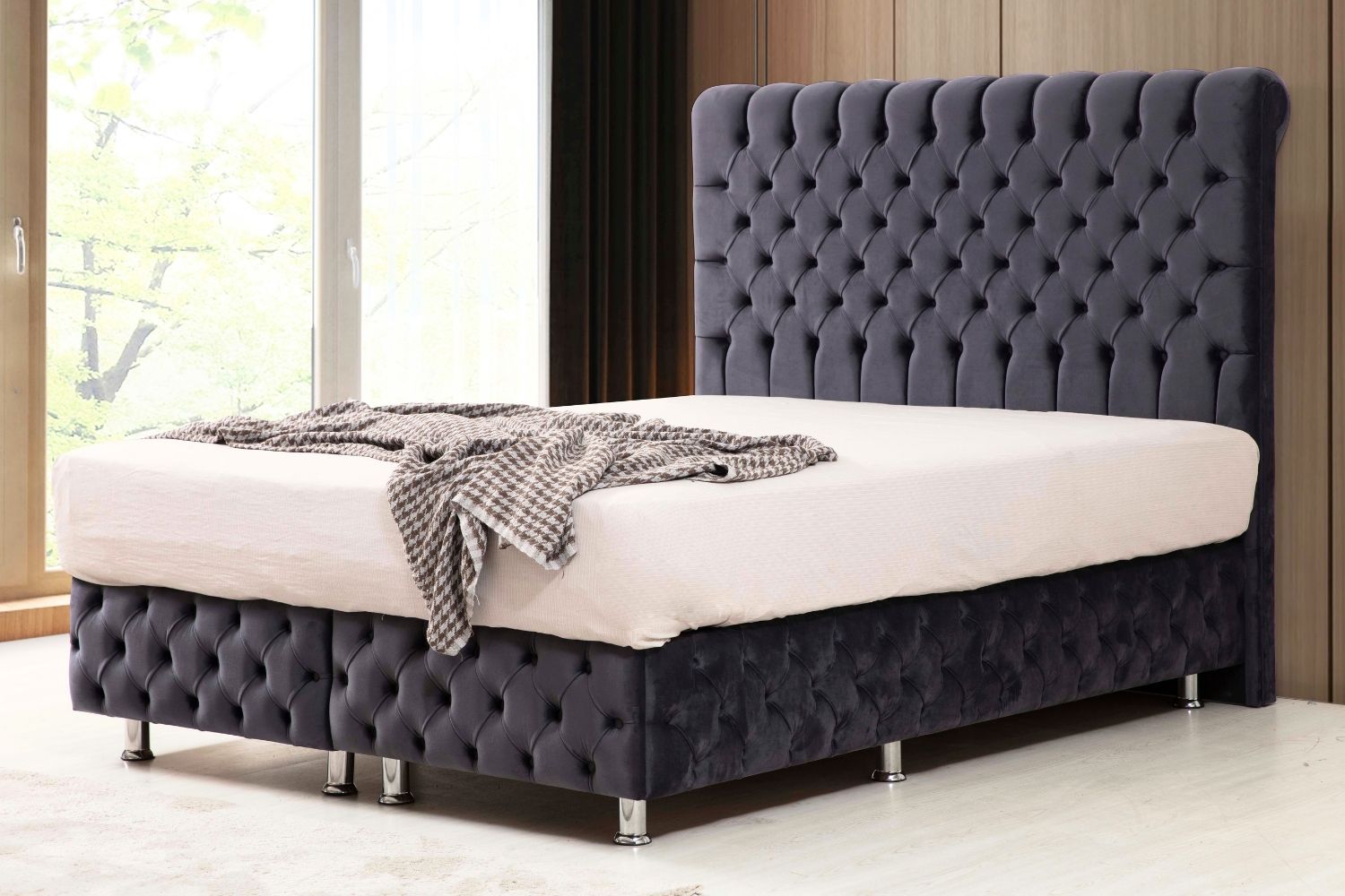 Lit coffre velours gris anthracite 176_a94e7931-4b9f-4484-88c8-b2a4c30196a9 Oonamobilier