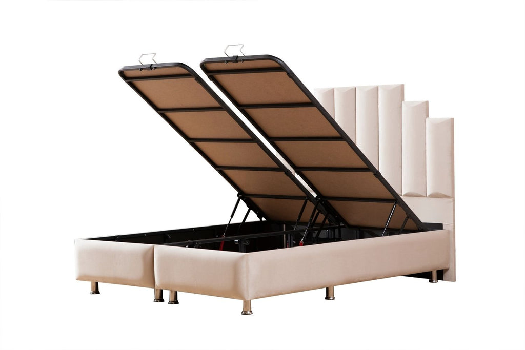 Lit coffre velours beige 195_011b54a6-e4b6-4ae6-a83d-68eac6f29c86 Oonamobilier