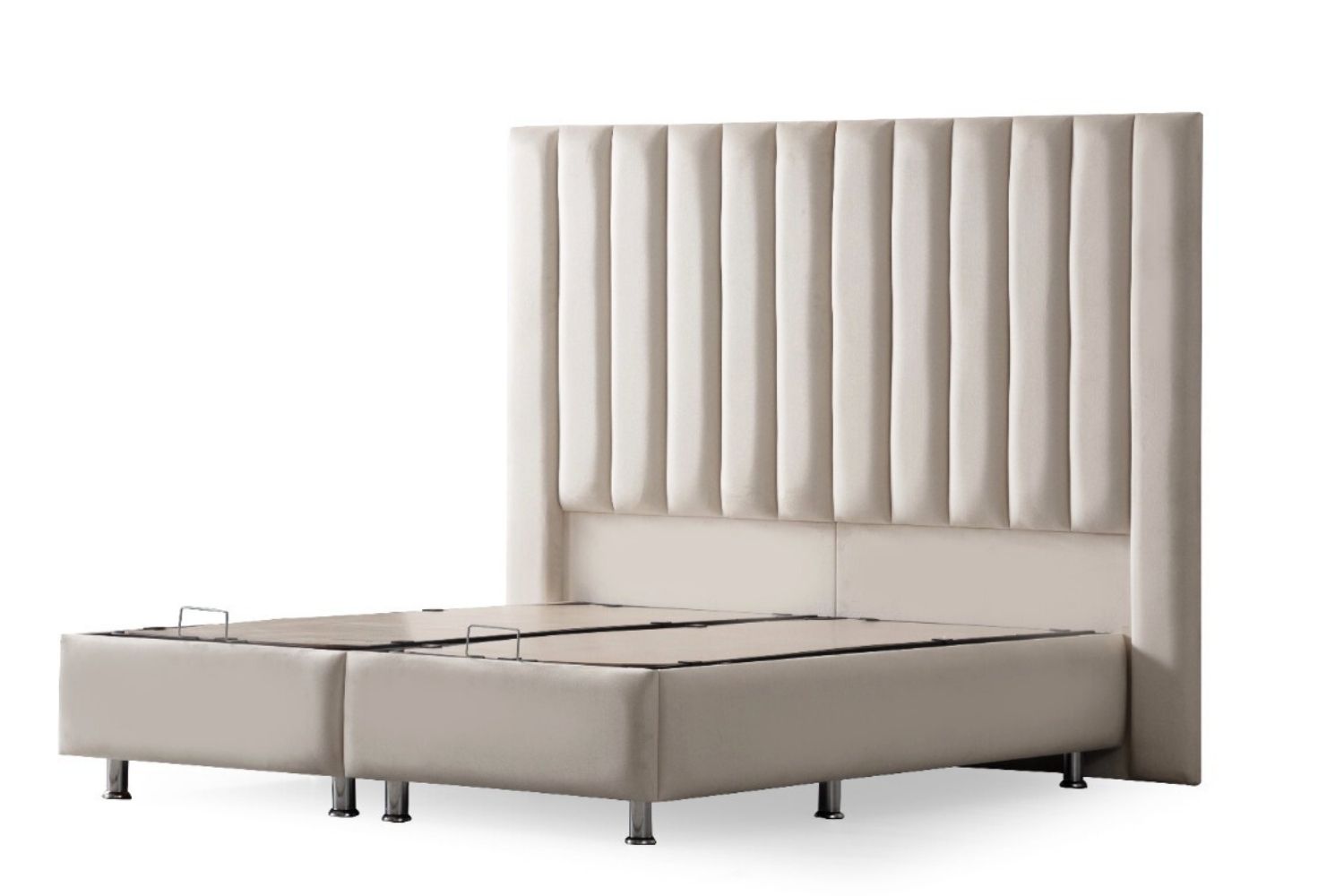 Lit coffre velours blanc cassé 241_68809365-da54-4159-86bd-c0f21345bd11 Oonamobilier