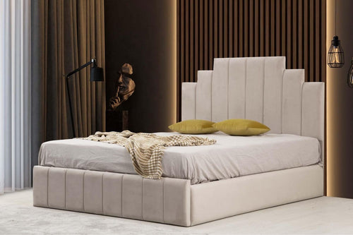 Cadre De Lit NATURA BEIGE - Velours 248 Oonamobilier