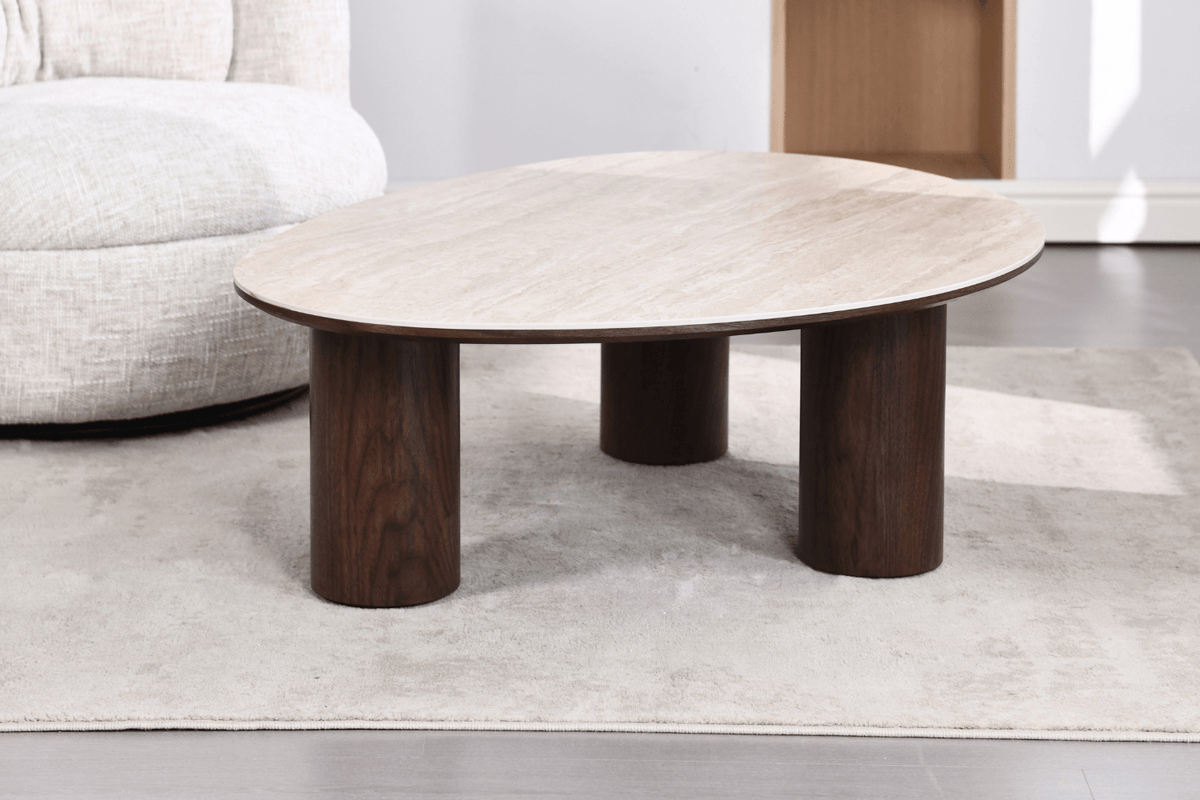 Table basse plateau céramique & pieds bois Table basse 71 Oona mobilier