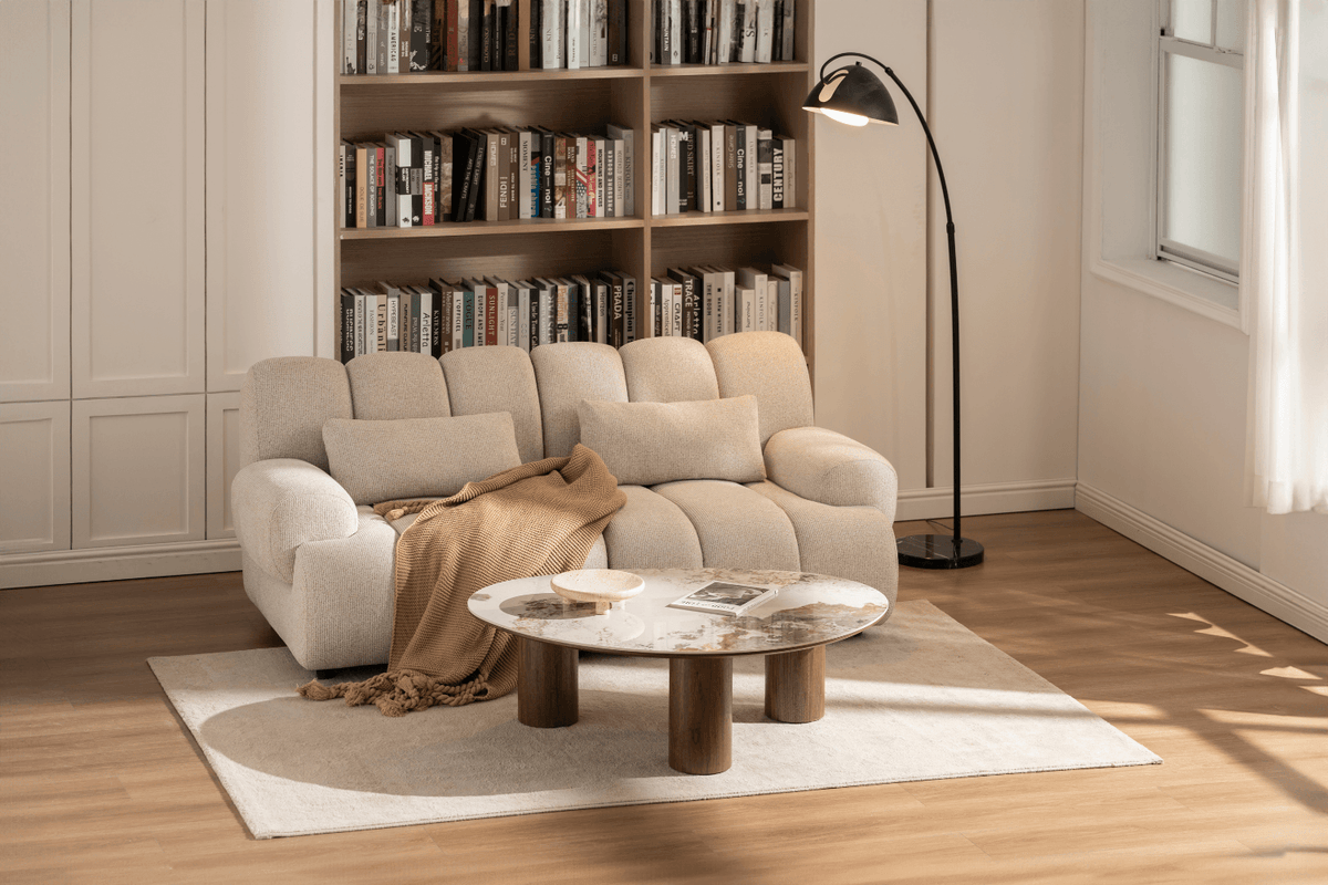 Table basse plateau céramique & pieds bois Table basse 76 Oona mobilier