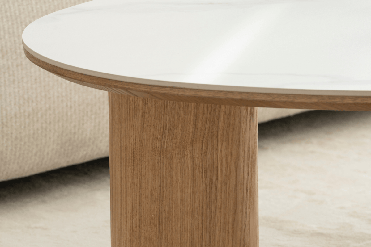 Table basse plateau céramique & pieds bois Table basse 82 Oona mobilier