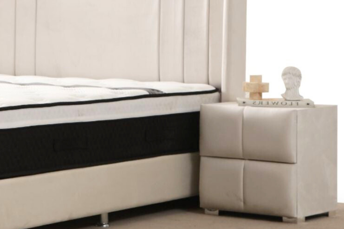 Chevet velours blanc cassé | Oona Mobilier
