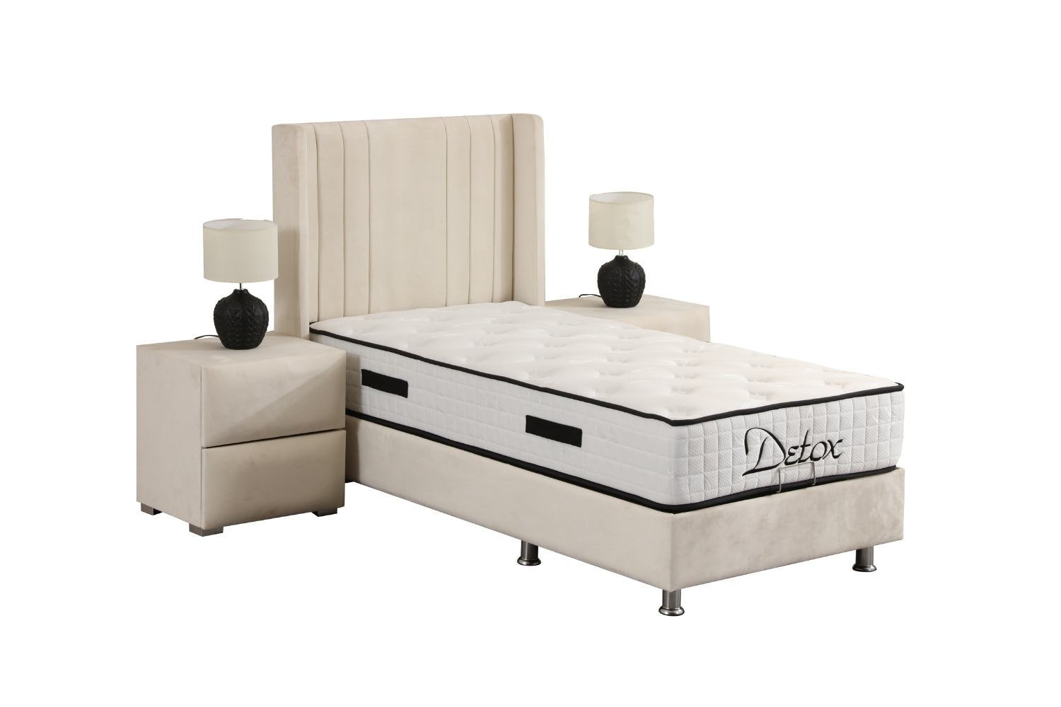 Lit coffre enfant velours blanc cassé PhotosSITE2025 Oonamobilier