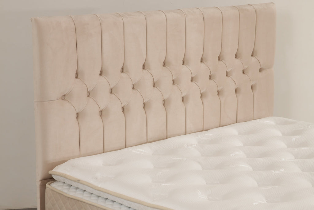 Lit coffre velours beige PhotosSITE2025_15 Oonamobilier