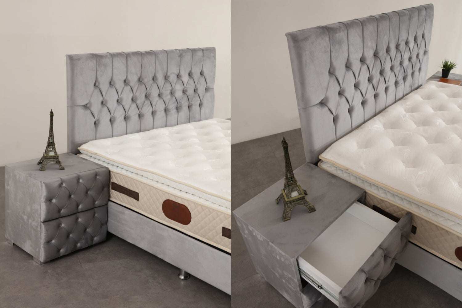 Lit coffre velours gris PhotosSITE2025_20_1 Oonamobilier