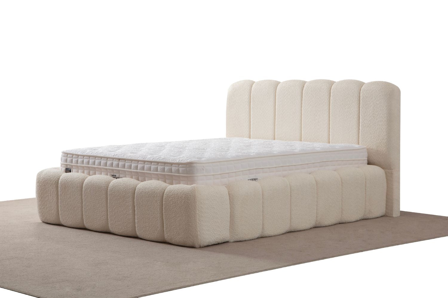Lit coffre chenille blanc cassé Photositecanapesetlits_95 Oonamobilier