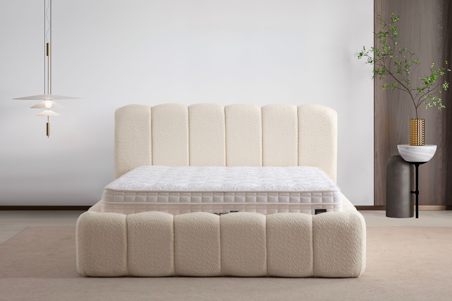 Lit coffre chenille blanc cassé Photositecanapesetlits_96 Oonamobilier