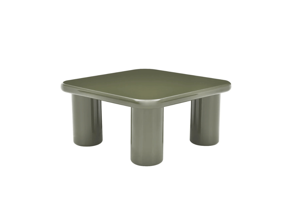 OLENRA Table basse Table-Basse-OLENRA-MDF-Laque-Brillantert-Kaki-3pattes Oona Mobilier