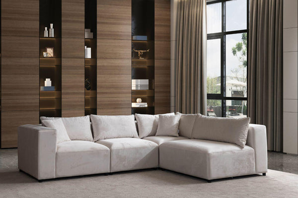 Velours blanc cassé