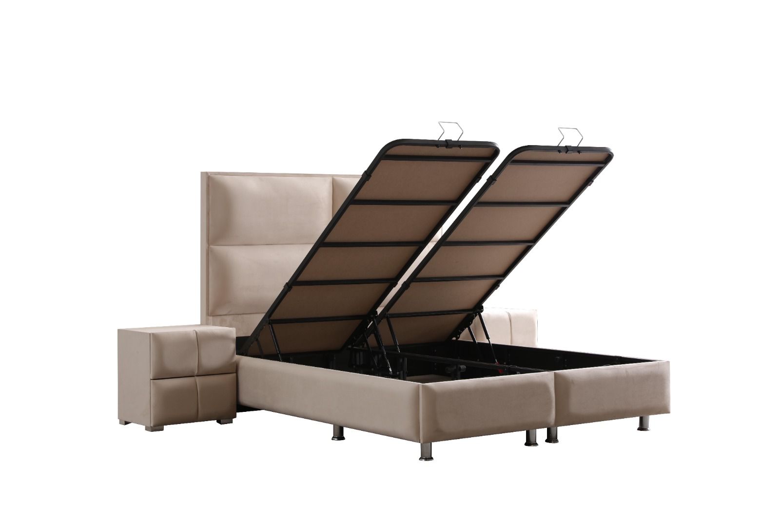Lit coffre velours beige WhatsAppImage2025-10-14at11.29.54 Oonamobilier