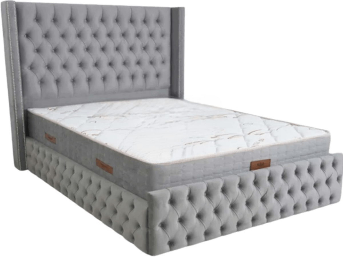 CLOUTE Cadre de lit cadre-de-lit-cloute-gris_10bf6ef2-9f0b-4f85-8d67-4f4181511622 Oonamobilier
