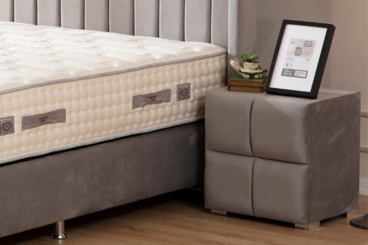 Chevet velours gris | Oona Mobilier